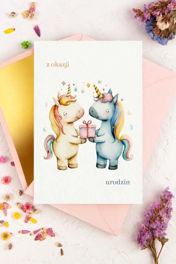 personalizowana-kartka-urodzinowa-dla-dziecka-male-jednorozce-prezent-little-unicorns-glowne.png